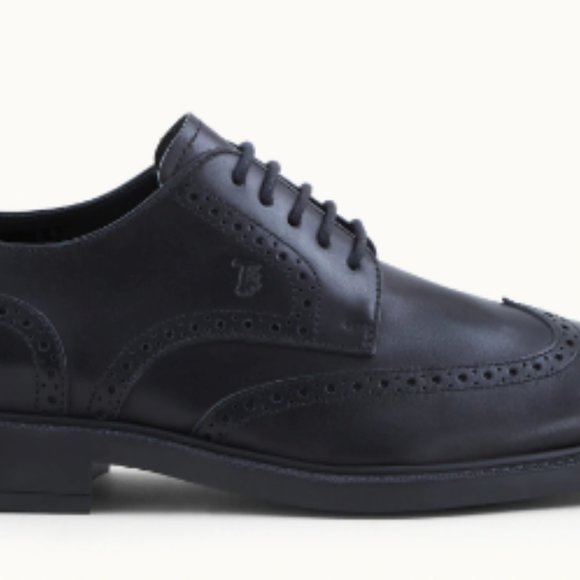 Tod\'s Shoes: LEATHER LACE-UP - BLACK main image 4